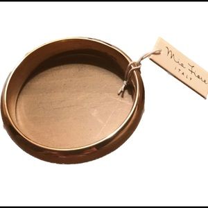 14k Mia Fiori Gold Plated Bangle.  small dent.